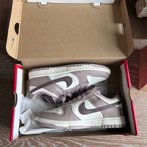New In Box Nike Dunk Low in Sail/Plum Eclipse
